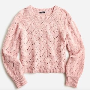J Crew Women's Pointelle crewneck sweater  Size Medium    Item BJ595